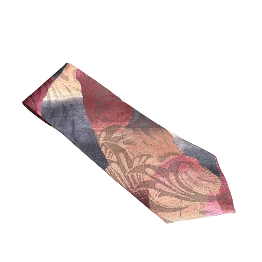 Wembley USA 100% Polyester‎ Tie - Abstract Floral Vintage Standard Tie